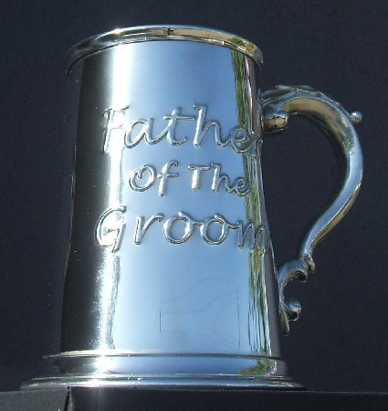 Father of the Groom Fine English Pewter Tankard